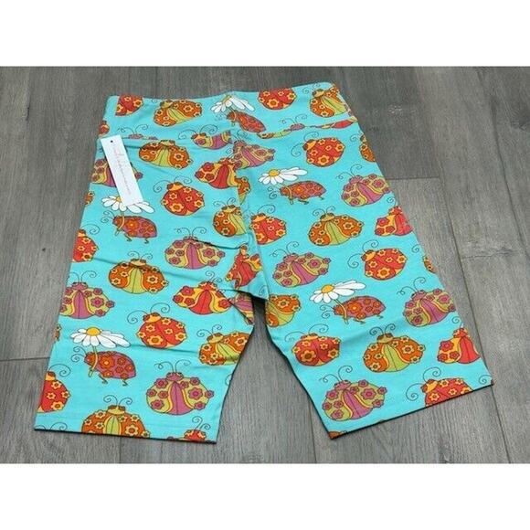 NWT ModCloth Womens Marisol Muro City Biker Shorts Ladybug Floral Blue Size S - Picture 3 of 8